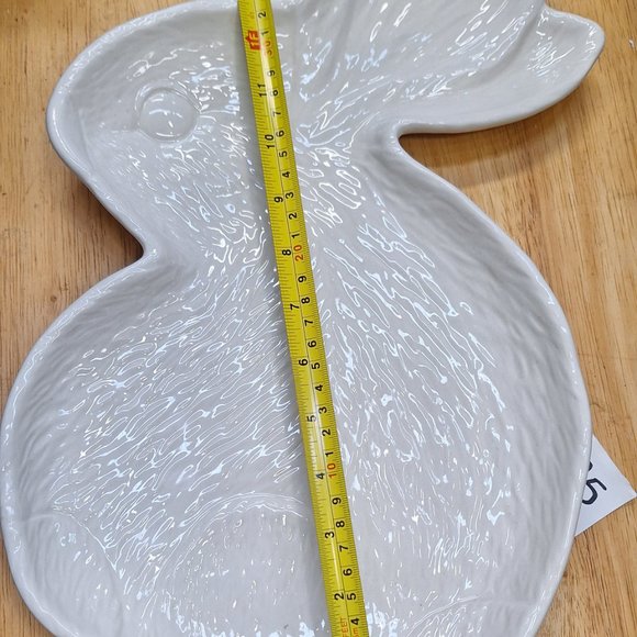 16" x 10" Stoneware Bunny Serving Platter White cream- Threshold™ - Picture 5 of 6